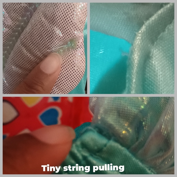 GILLIANS CLOSET Sparkling SEQUINS Green Blue Mermaid Costume for Kids Size 5-6 - Picture 15 of 16